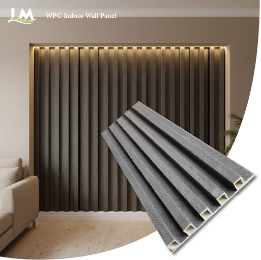 Modern WPC Louver Wall Panel 3000mm Wood Plastic Composite Slat