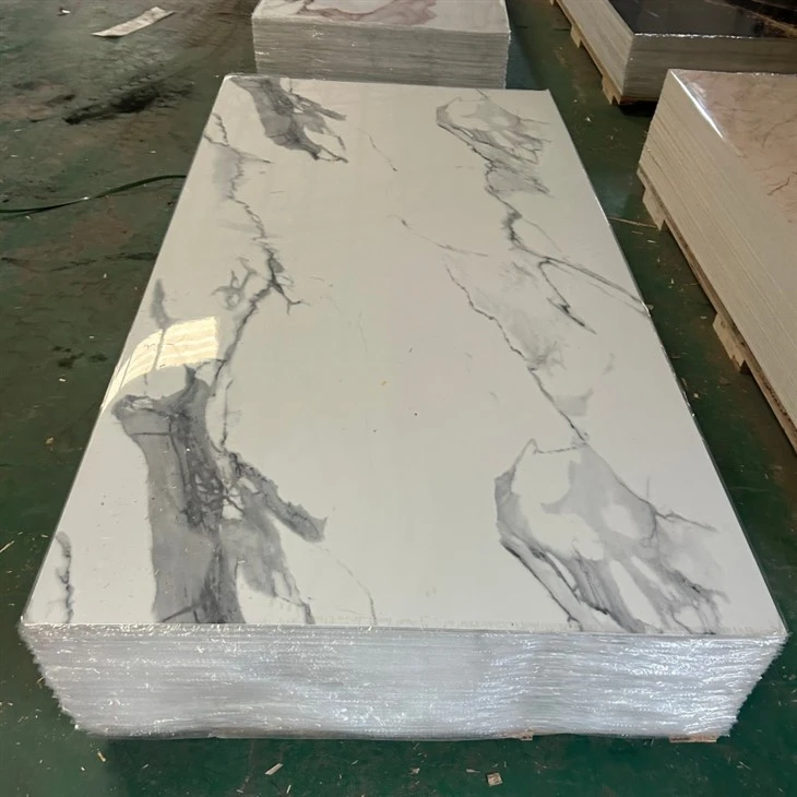 Modern UV Coated PVC Marble Panels With Premium Gloss Finish And Custom Options